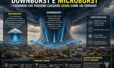 downburst e microburst cosa sono e differenze