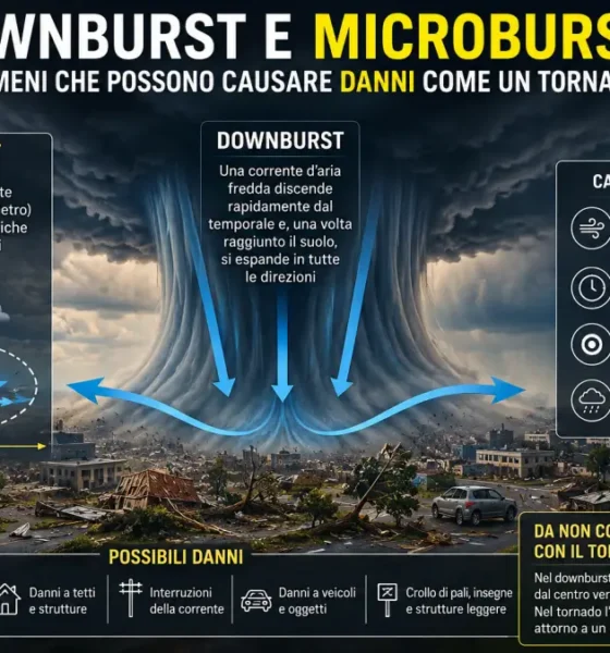 downburst e microburst cosa sono e differenze