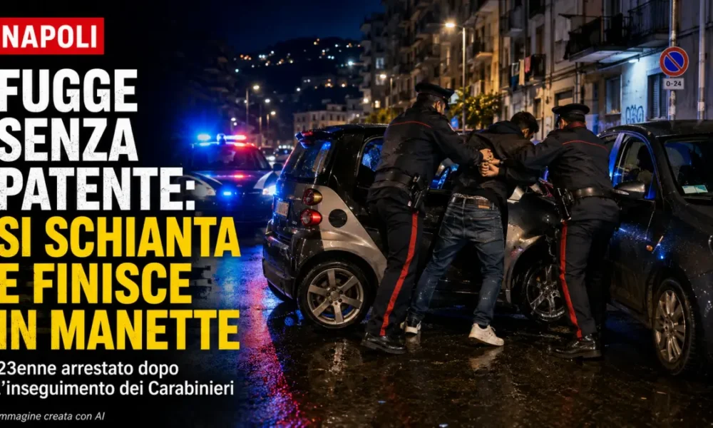 napoli senza patente fugge ai carabinieri e si schianta arrestato da Puntomagazine.it napoli senza patente fugge ai carabinieri e si schianta arrestato