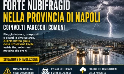 nubifragio provincia di napoli luglio 2026