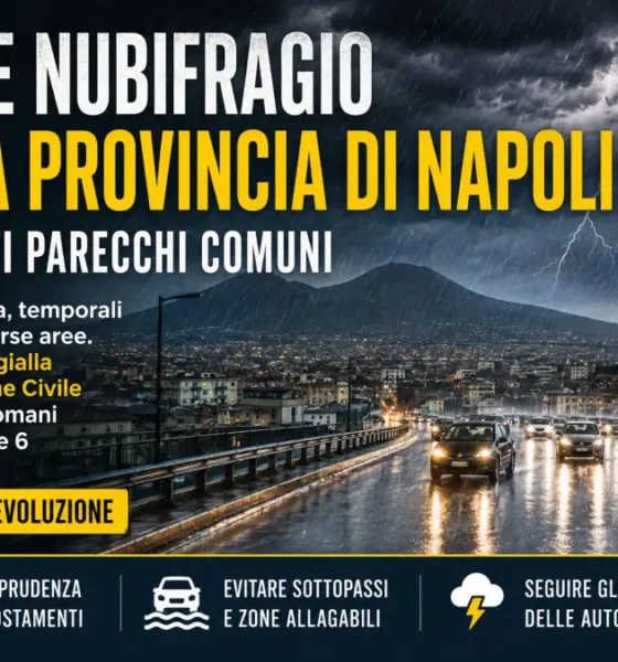 nubifragio provincia di napoli luglio 2026