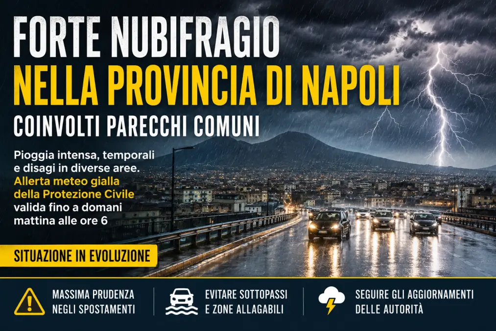nubifragio provincia di napoli luglio 2026
