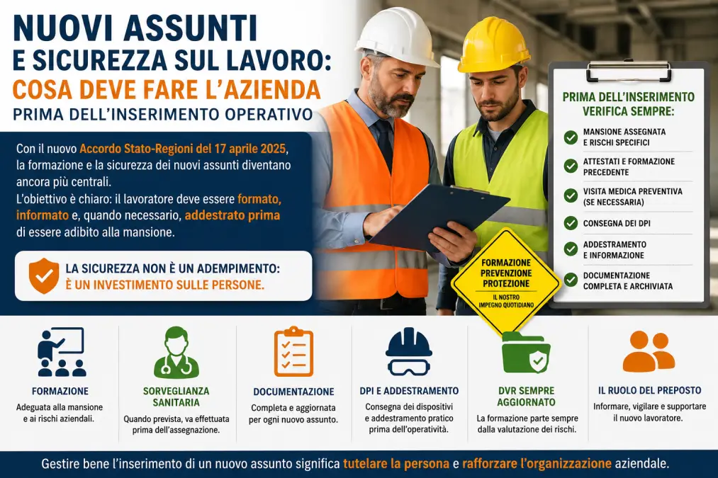 nuovi assunti e sicurezza sul lavoro