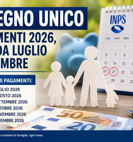 pagamenti assegno unico 2026