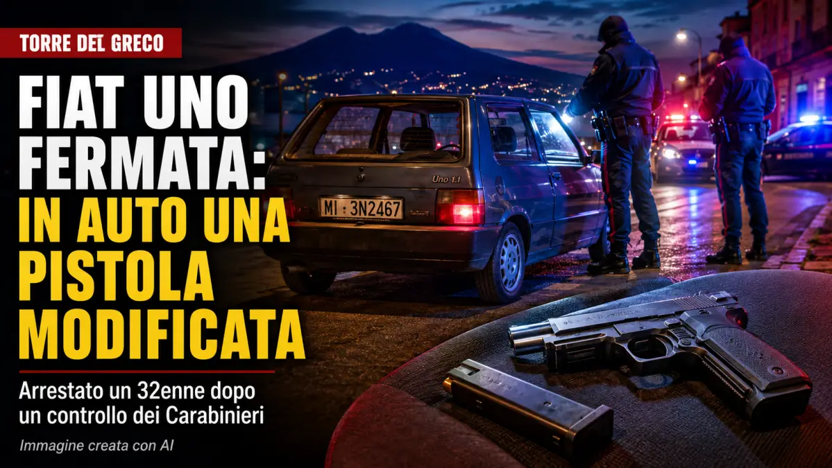 pistola modificata fiat uno torre del greco