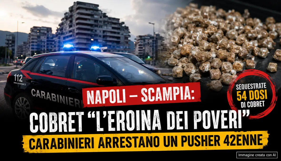 sequestro 54 dosi cobret scampia luglio 2026