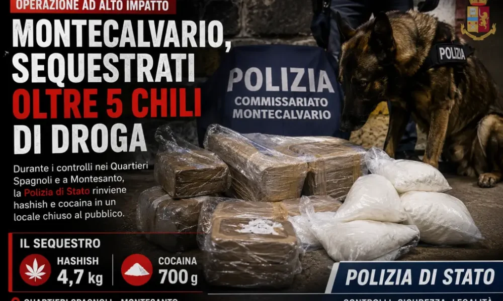 montecalvario sequestrati oltre 5 chili di droga durante un8217operazione ad alto impatto da Puntomagazine.it montecalvario sequestrati oltre 5 chili di droga durante un8217operazione ad alto impatto