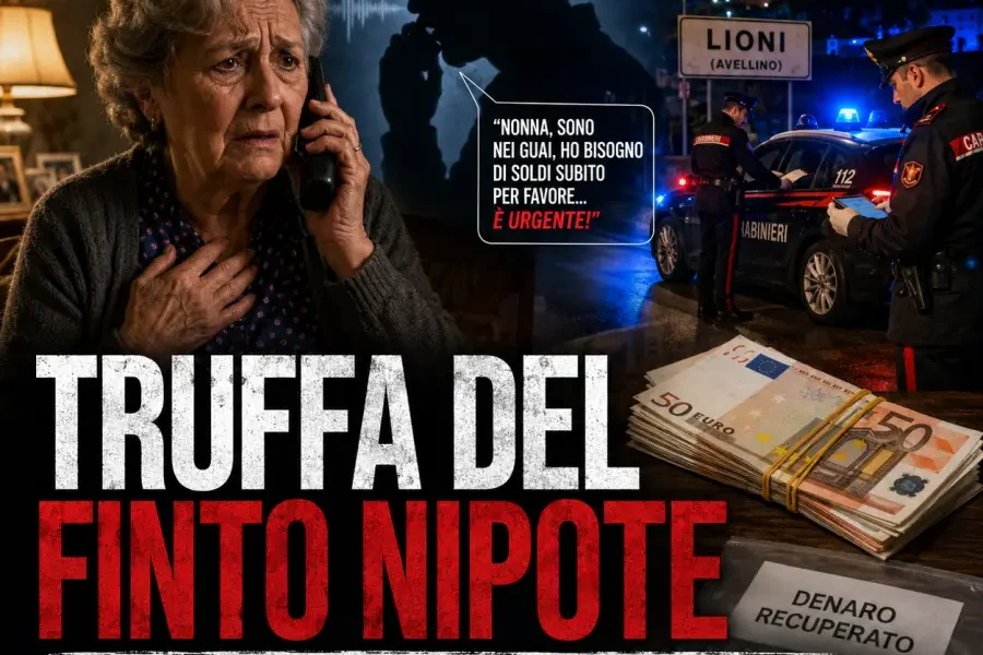lioni anziana truffata con il metodo del finto nipote arrestati due uomini recuperati 7400 euro da Puntomagazine.it lioni anziana truffata con il metodo del finto nipote arrestati due uomini recuperati 7400 euro