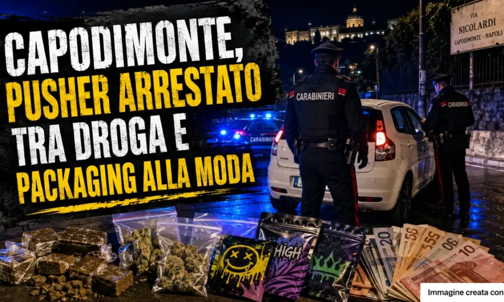Capodimonte droga con richiami agli anime
