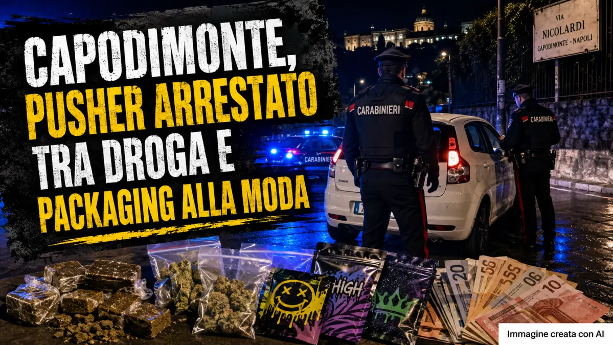 Capodimonte droga con richiami agli anime