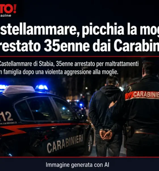 Castellammare di Stabia - Picchia la moglie - foto i
