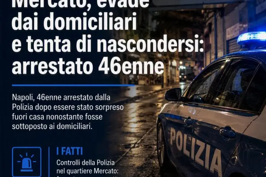 napoli mercato evade dai domiciliari e tenta di nascondersi arrestato da Puntomagazine.it napoli mercato evade dai domiciliari e tenta di nascondersi arrestato