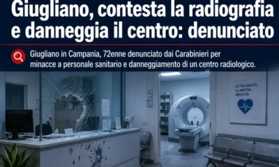 Giugliano danneggia centro di radiologia - Immagine generata con Ai