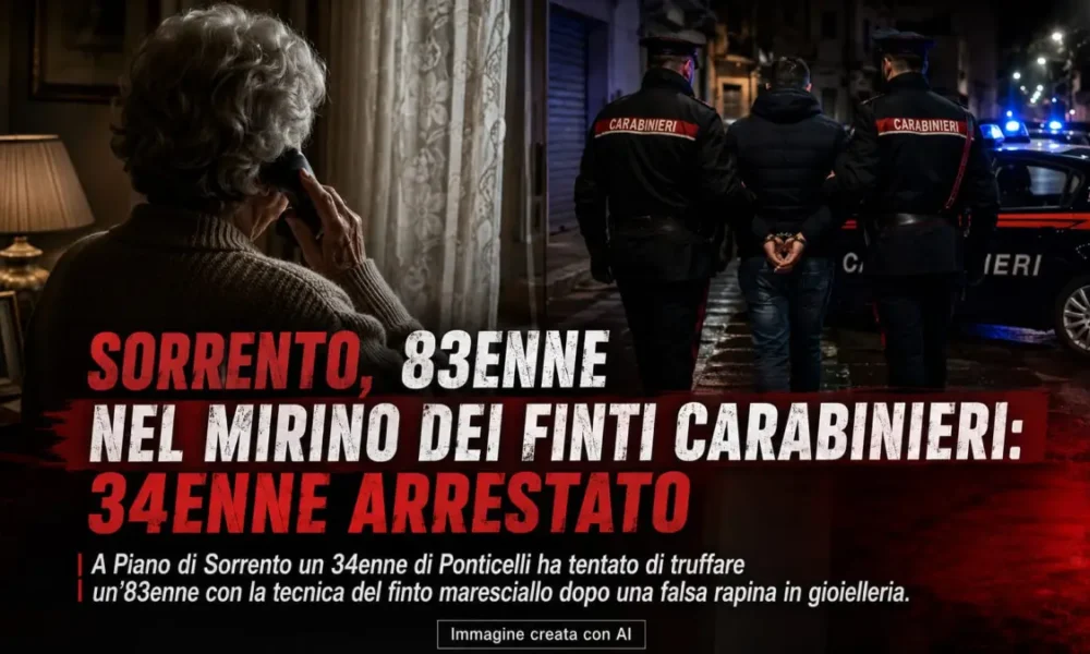 sorrento 83enne nel mirino dei finti carabinieri 34enne arrestato da Puntomagazine.it sorrento 83enne nel mirino dei finti carabinieri 34enne arrestato
