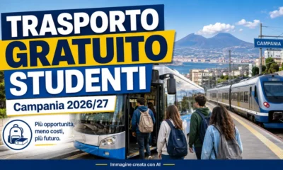Trasporto gratuito studenti Campania 2026/27: requisiti e ISEE