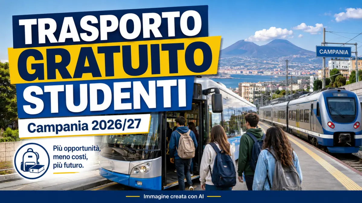 Trasporto gratuito studenti Campania 2026/27: requisiti e ISEE