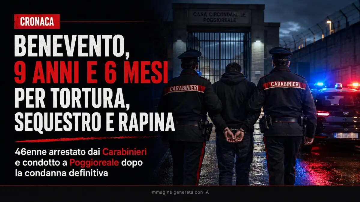 benevento tortura e sequestro di persona condannato