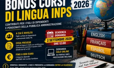 bonus corsi di lingua INPS 2026