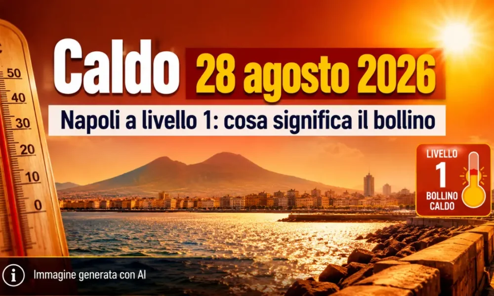 caldo 28 agosto 2026 bollini e allerta cosa significa il livello 1 a napoli da Puntomagazine.it caldo 28 agosto 2026 bollini e allerta cosa significa il livello 1 a napoli
