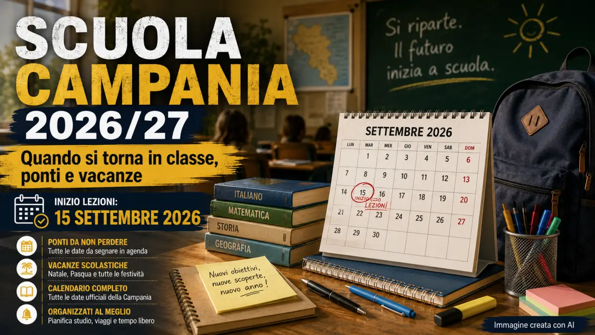 Calendario scolastico Campania 2026/27: date, ponti e vacanze