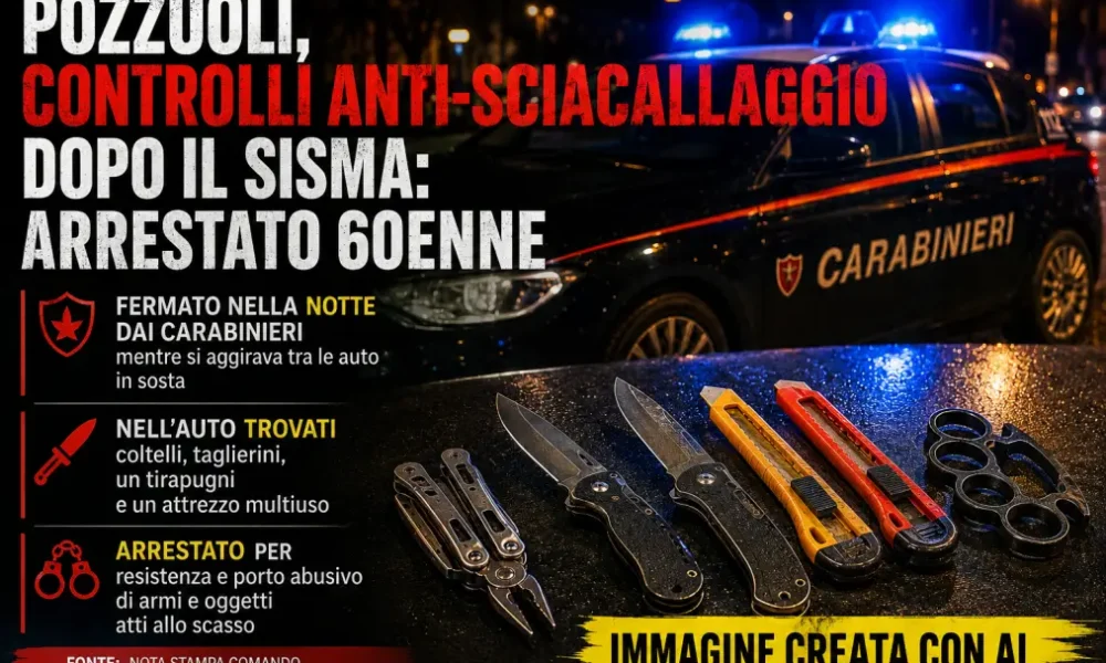 controlli anti sciacallaggio pozzuoli un arresto