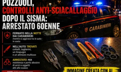 controlli anti sciacallaggio pozzuoli un arresto
