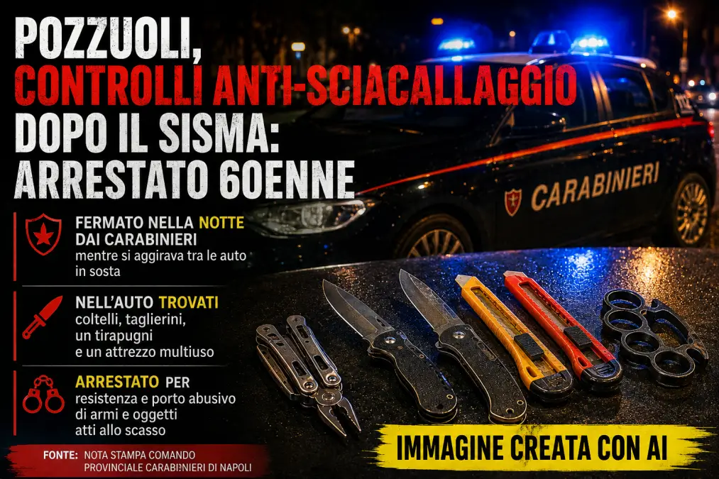 controlli anti sciacallaggio pozzuoli un arresto