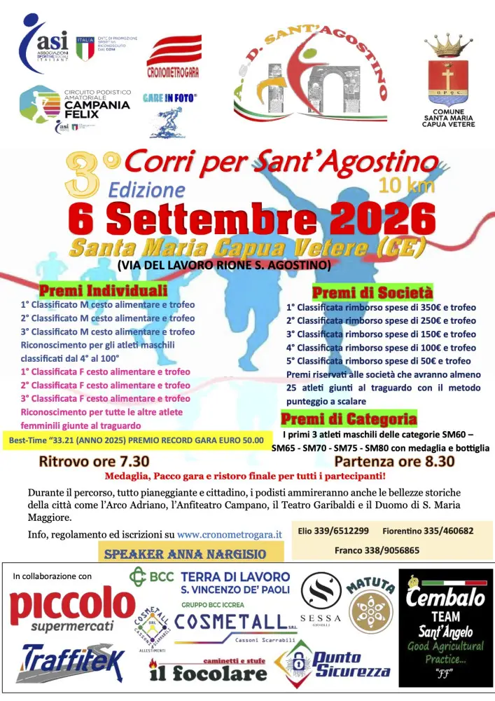 corri per sant'agostino