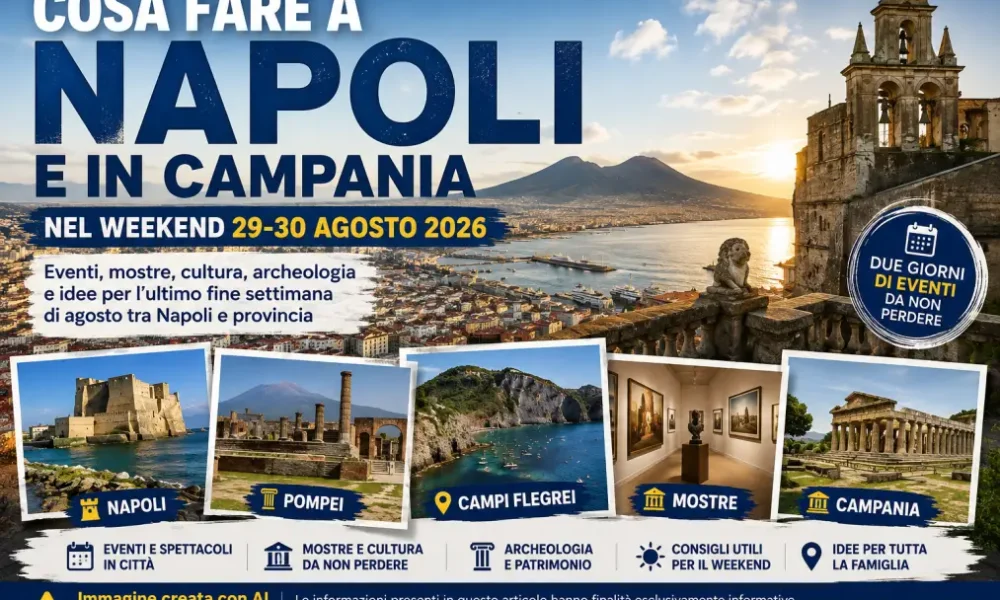 cosa fare a napoli e in campania nel weekend 29 30 agosto 2026 da Puntomagazine.it cosa fare a napoli e in campania nel weekend 29 30 agosto 2026