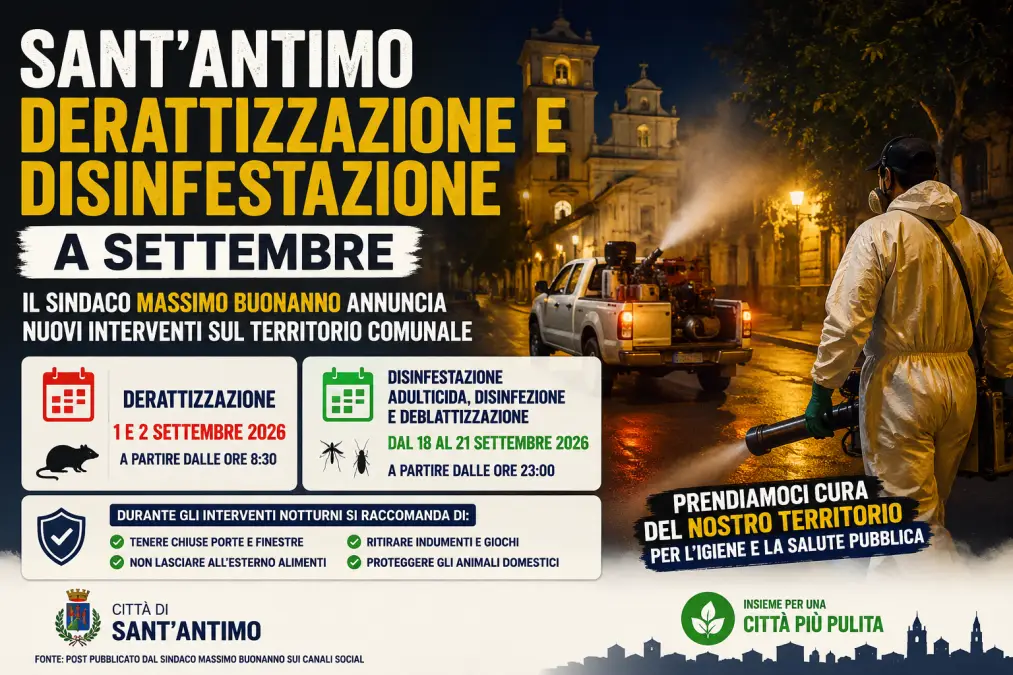 disinfestazione Sant’Antimo settembre 2026