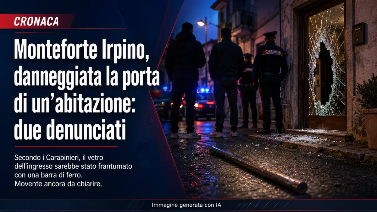 distrutto vetro abitazione monteforte irpino