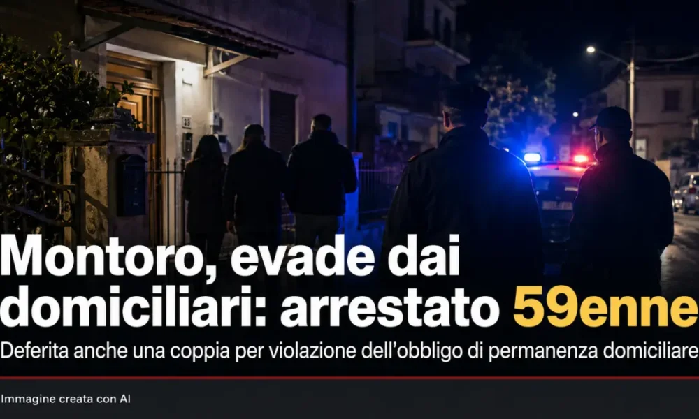 montoro 59enne arrestato per evasione dai domiciliari denunciata anche una coppia da Puntomagazine.it montoro 59enne arrestato per evasione dai domiciliari denunciata anche una coppia