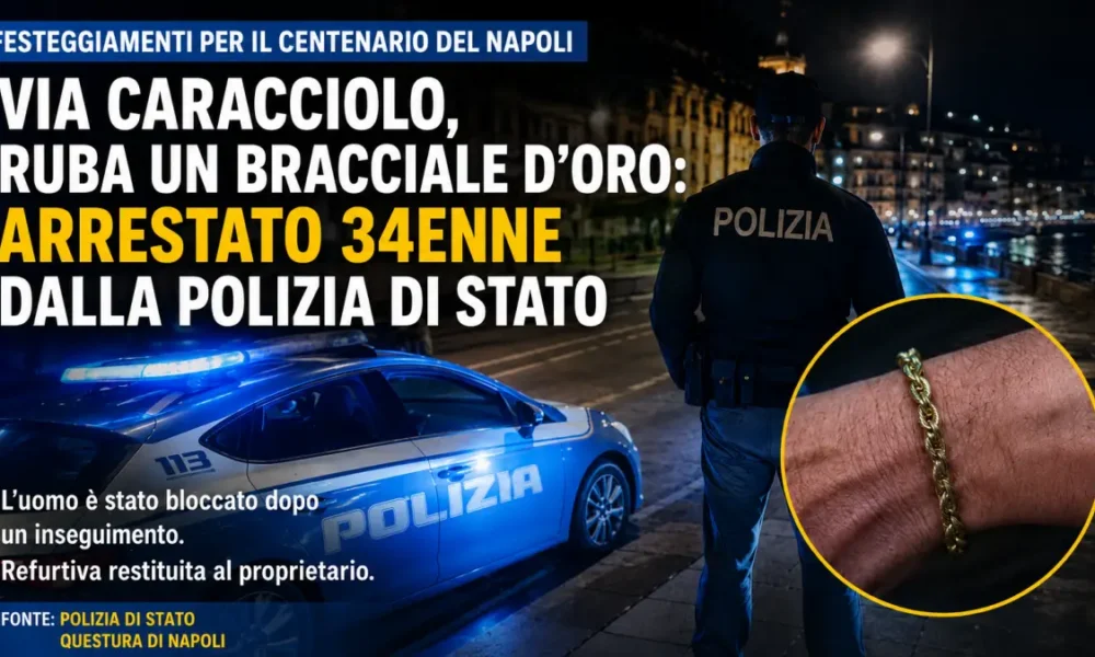 furto bracciale via caracciolo agosto 2026