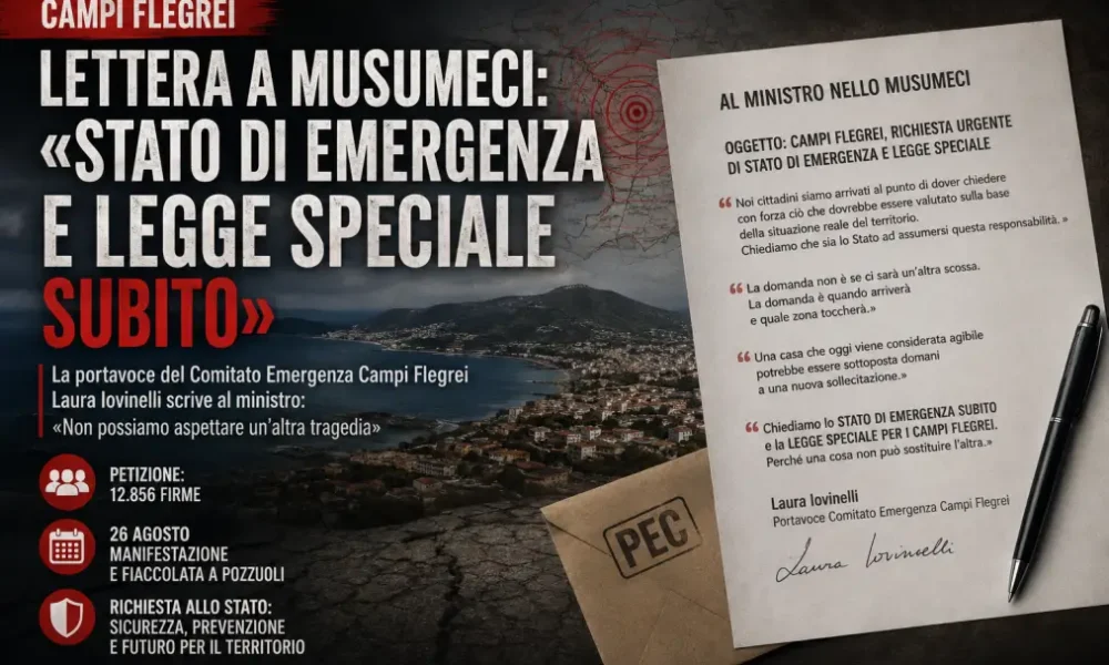 campi flegrei lettera a musumeci stato di emergenza e legge speciale da Puntomagazine.it campi flegrei lettera a musumeci stato di emergenza e legge speciale