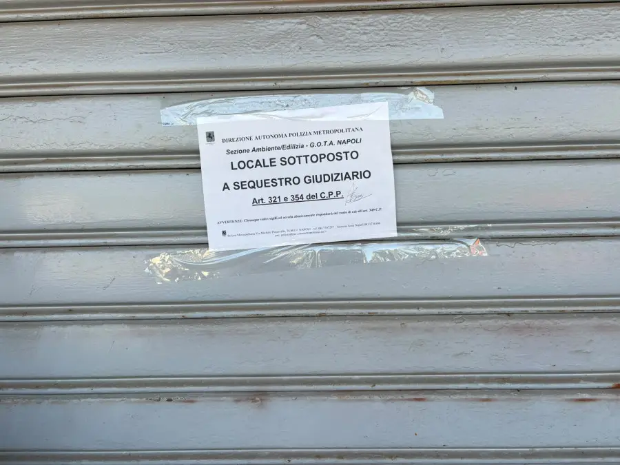 locale sequestrato polizia metropolitana agosto 2026