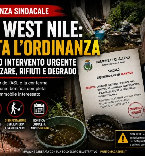 ordinanza sindacale west nile qualiano