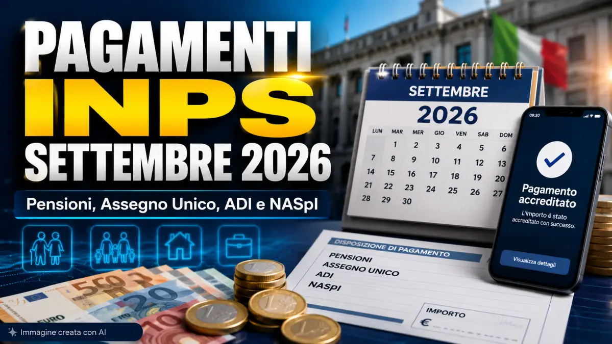 pagamenti INPS settembre 2026