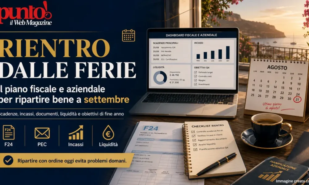 rientro dalle ferie il piano fiscale e aziendale per ripartire bene a settembre da Puntomagazine.it rientro dalle ferie il piano fiscale e aziendale per ripartire bene a settembre