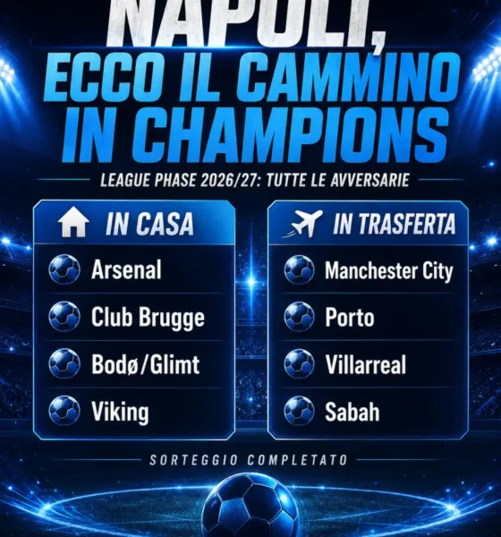 sorteggio Napoli Champions 2026