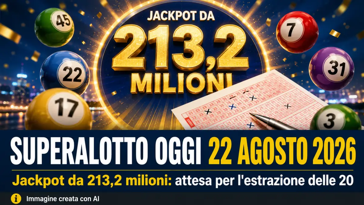superenalotto 22 agosto 2026