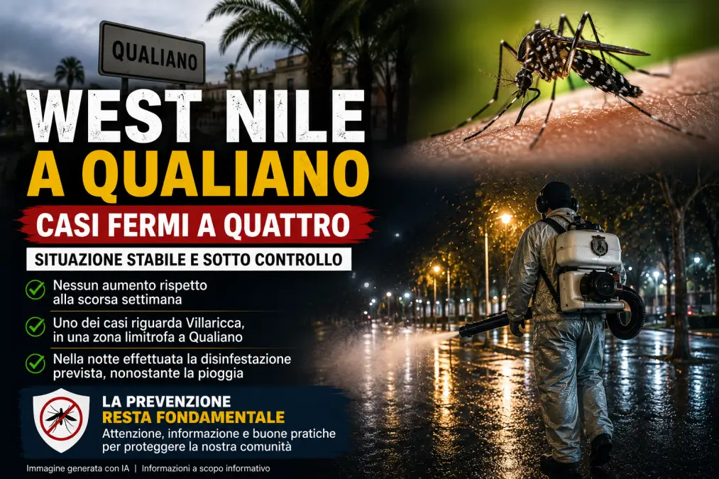 west nile qualiano casi fermi a 4