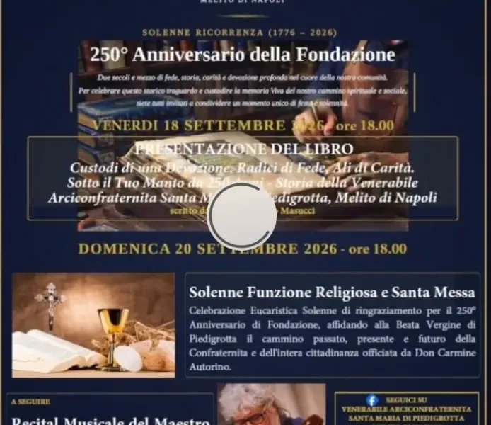 melito celebra 250 anni dell8217arciconfraternita santa maria di piedigrotta da Puntomagazine.it melito celebra 250 anni dell8217arciconfraternita santa maria di piedigrotta