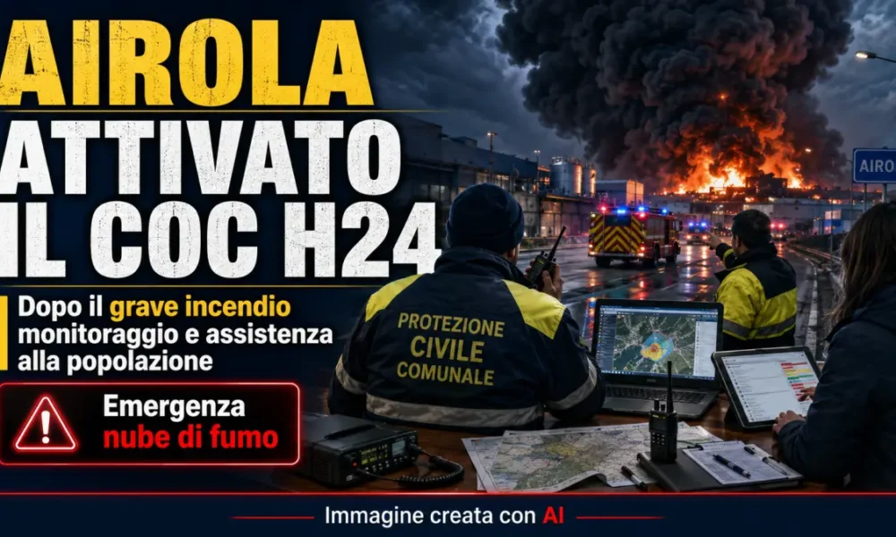 Airola attivato COC dopo incendio