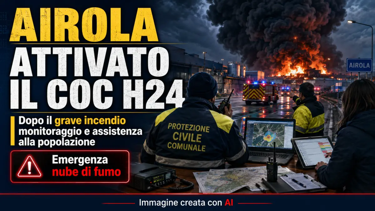 Airola attivato COC dopo incendio
