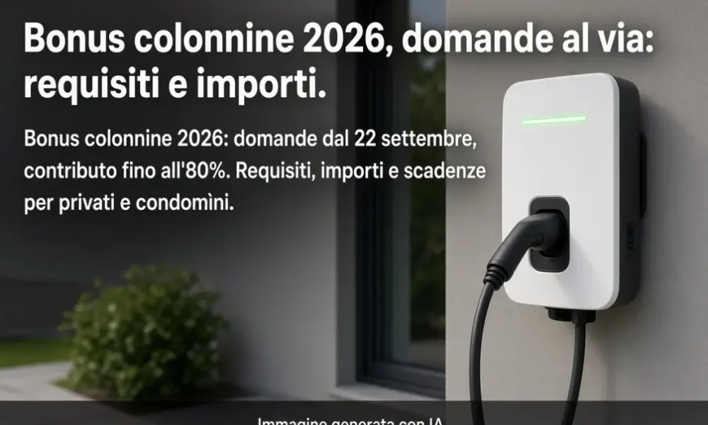 bonus colonnine 2026 domande al via requisiti e importi da Puntomagazine.it bonus colonnine 2026 domande al via requisiti e importi