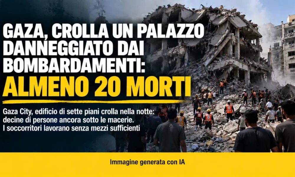 gaza crolla un palazzo danneggiato dai bombardamenti almeno 20 morti da Puntomagazine.it gaza crolla un palazzo danneggiato dai bombardamenti almeno 20 morti
