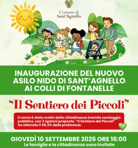 Locandina inaugurazione asilo nido Sant'Agnello