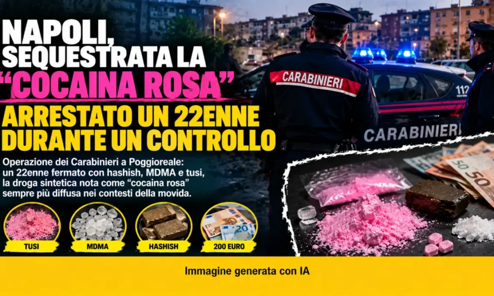 napoli sequestrata la cocaina rosa arrestato un 22enne durante un controllo da Puntomagazine.it napoli sequestrata la cocaina rosa arrestato un 22enne durante un controllo