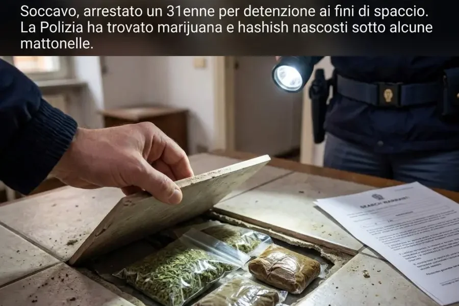napoli soccavo nasconde la droga sotto le mattonelle da Puntomagazine.it napoli soccavo nasconde la droga sotto le mattonelle