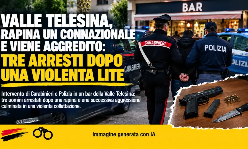 valle telesina rapina un connazionale e viene aggredito tre arresti dopo una violenta lite da Puntomagazine.it valle telesina rapina un connazionale e viene aggredito tre arresti dopo una violenta lite